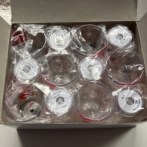 NIB 12 Fire Ball On Off Plastic Shot Glass - Picture 3 of 7